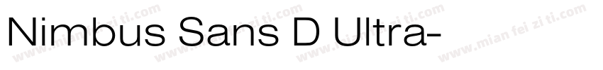 Nimbus Sans D Ultra字体转换